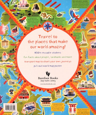 World Atlas Sticker Book (Barefoot Books): 1 - David Dean [KSIĄŻKA]