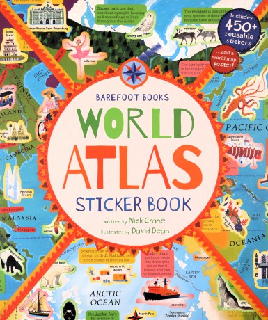 World Atlas Sticker Book (Barefoot Books): 1 - David Dean [KSIĄŻKA]