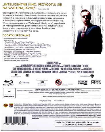 Matrix Trylogia: Matrix / Matrix Reaktywacja / Matrix Rewolucje Pakiet [3xBlu-Ray]