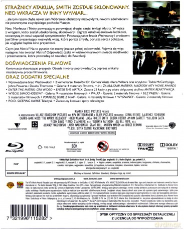 Matrix Trylogia: Matrix / Matrix Reaktywacja / Matrix Rewolucje Pakiet [3xBlu-Ray]