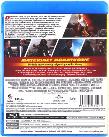 Szybcy i wściekli 9 (wersja reżyserska + wersja kinowa) [Blu-Ray]
