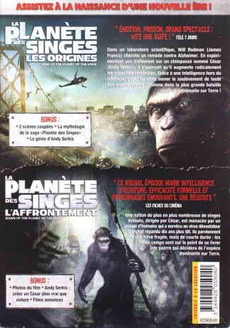 Rise of the Planet of the Apes / Dawn of the Planet of the Apes (Geneza planety małp / Ewolucja planety małp) [BOX] [2DVD]