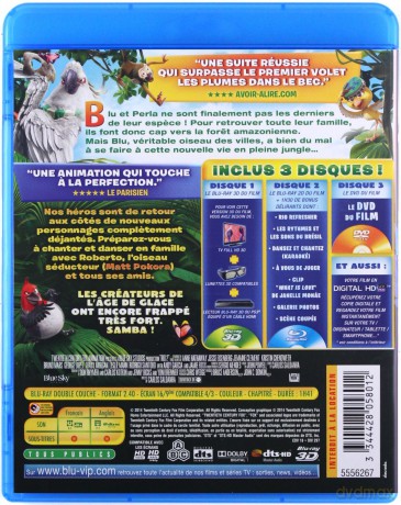 Rio 2 [Blu-Ray 3D]+[Blu-Ray]+[DVD]