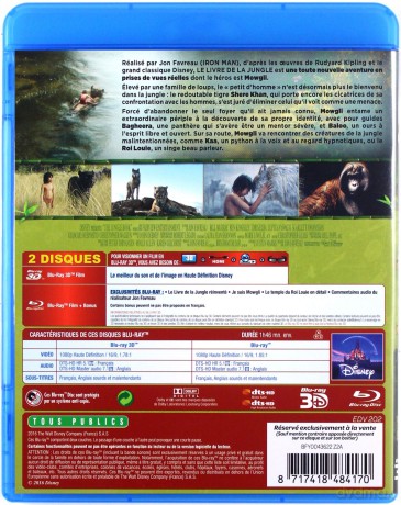 The Jungle Book (Księga dżungli) [Blu-Ray 3D]+[Blu-Ray]