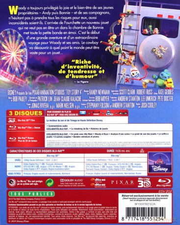 Toy Story 4 (Disney) [Blu-Ray 3D]+[2xBlu-Ray]