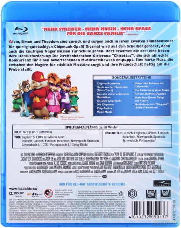 Alvin and the Chipmunks: The Squeakquel (Alvin i wiewiórki 2) [Blu-Ray]