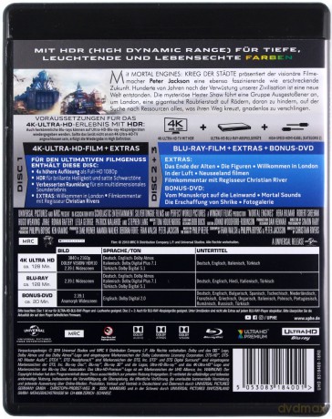 Mortal Engines (Zabójcze maszyny) [Blu-Ray 4K]+[Blu-Ray]