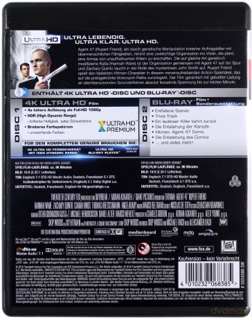 Hitman: Agent 47 [Blu-Ray 4K]+[Blu-Ray]