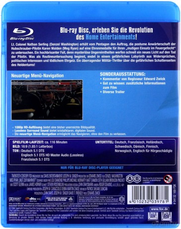 Courage Under Fire (Szalona odwaga) [Blu-Ray]