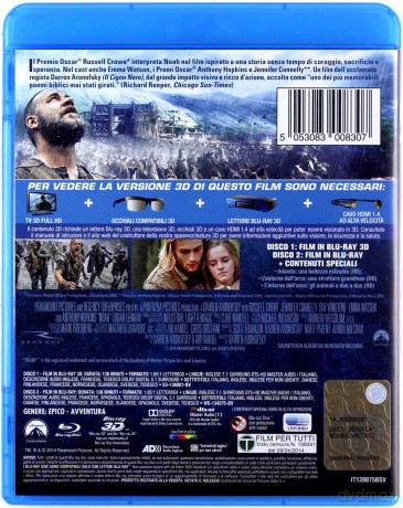 Noah (Noe: Wybrany przez Boga) [Blu-Ray 3D]+[Blu-Ray]
