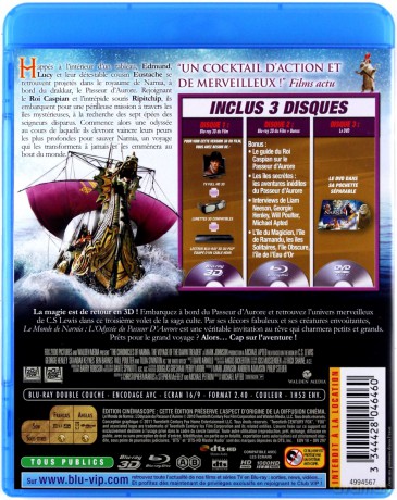 Opowieści z Narnii: Podróż Wędrowca do Świtu [Blu-Ray 3D]+[Blu-Ray]+[DVD]
