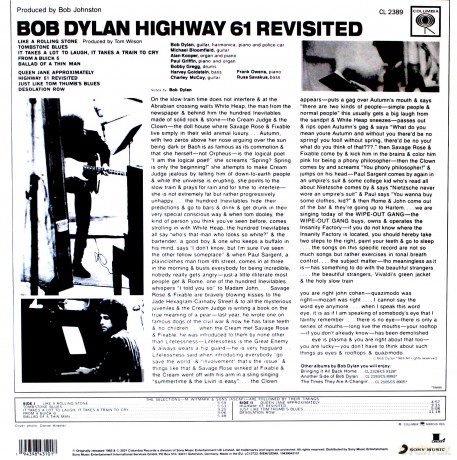Bob Dylan: Highway 61 Revisited (Clear) [Winyl]