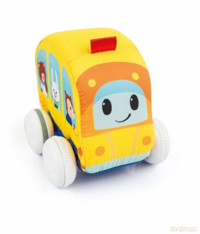 Miękkie auto Push and Go Żółte