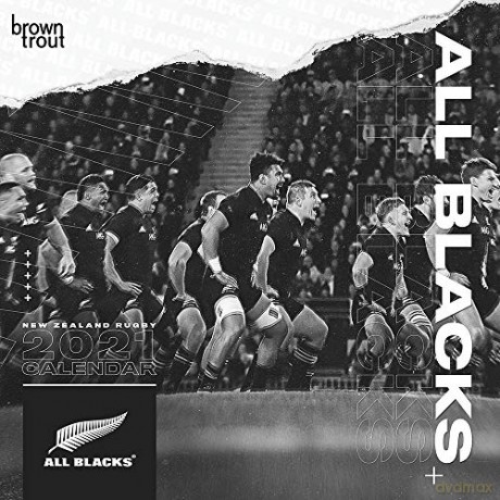 All Blacks 2021 12 x 12 Inch Monthly Square Wall Calendar, Rugby Sport [KALENDARZ]