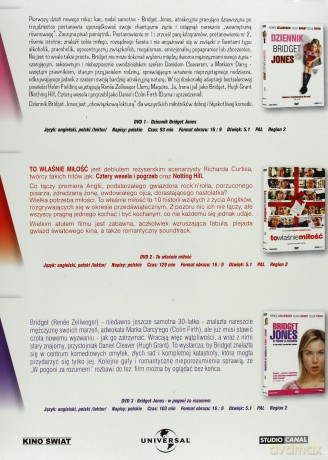 To własnie miłość / Dziennik Bridget Jones / Dziennik Bridget Jones 2: W pogoni za rozumem Pakiet [3DVD]