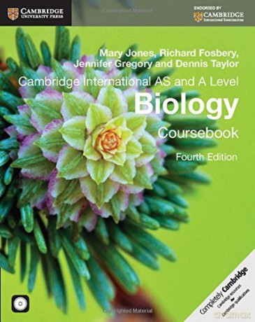 Cambridge International AS and A Level Biology Coursebook with CD-ROM (Cambridge International Examinations) by Mary Jones (2014-09-15) - Mary Jones;Richard Fosbery;Jennifer Gregory;Dennis Taylor [KSIĄŻKA]