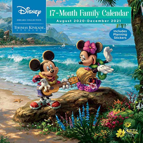 Disney Dreams Collection by Thomas Kinkade Studios: 17-Month 2020-2021 Family Wall Calendar [KSIĄŻKA]