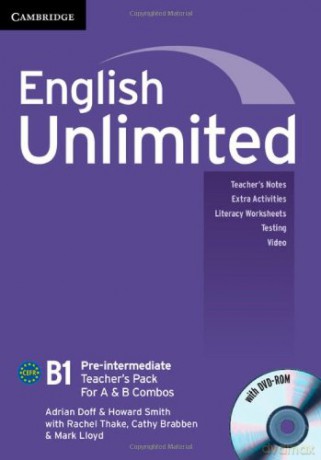 English Unlimited Pre-intermediate A and B Teacher's Pack (Teacher's Book with DVD-ROM) - Adrian Doff [KSIĄŻKA]