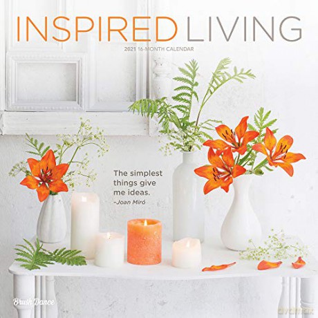 Inspired Living 2021 Square Wall Calendar - Brush Dance - Brush Dance [KALENDARZ]