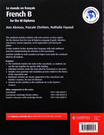 Le monde en français Workbook: French B for the IB Diploma - Ann Abrioux [KSIĄŻKA]