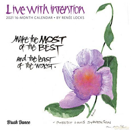 Live with Intention 2021 Mini Wall Calendar - Brush Dance - Brush Dance [KSIĄŻKA]
