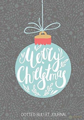 Merry Christmas Dotted Bullet Journal: Cheaper and More Useful than a Card! (Blue Ornament) Medium A5 - 5.83X8.27 - Blank Classic [KSIĄŻKA]
