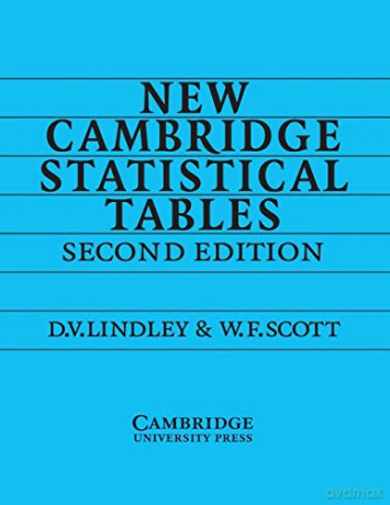 New Cambridge Statistical Tables - D. V. Lindley [KSIĄŻKA]