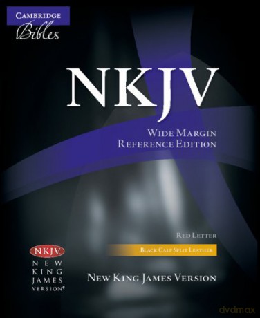 NKJV Wide Margin Reference Bible, Black Calf Split Leather, Red-letter Text, NK744:XRM (Bible Nkjv) [KSIĄŻKA]