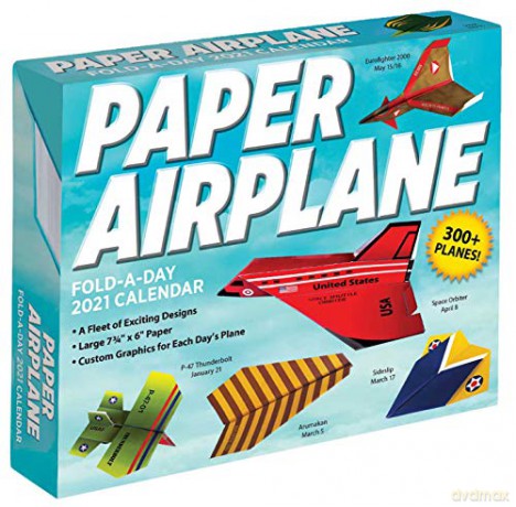 Paper Airplane Fold-A-Day 2021 Calendar [KALENDARZ]