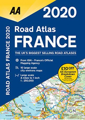 Road Atlas France 2020 Spiral bound (AA Road Atlas France) [KSIĄŻKA]