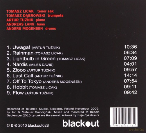 Tomasz Licak, Artur Tuźnik Quintet featuring Anders Mogensen: Quintet [CD]