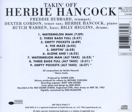 Herbie Hancock: Takin' Off [CD]