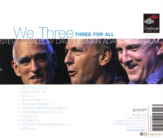 Dave Liebman, Steve Swallow, Adam Nussbaum: Three For All [CD]
