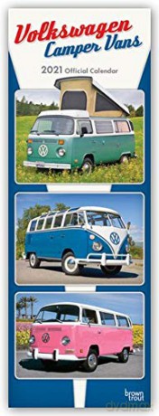 Volkswagen Camper Vans - VW Busse 2021 Slimline Calendar [KSIĄŻKA]