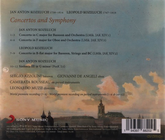 Sergio Azzolini: Kozeluch: Concertos and Symphony [CD]