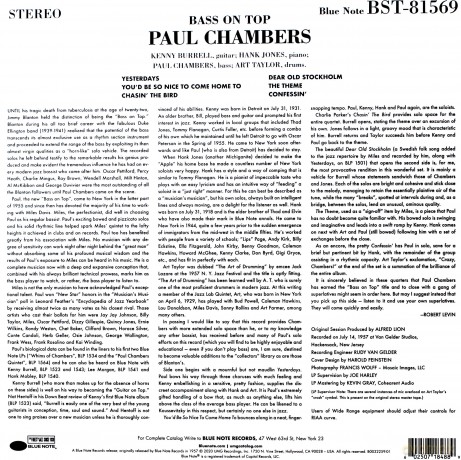 Paul Chambers: Bas On Top (Tone Poet) [Winyl]