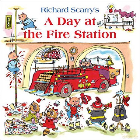 A Day at the Fire Station - Richard Scarry [KSIĄŻKA]
