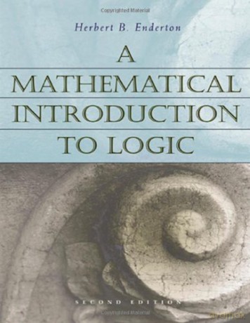 A Mathematical Introduction to Logic - Herbert Enderton [KSIĄŻKA]
