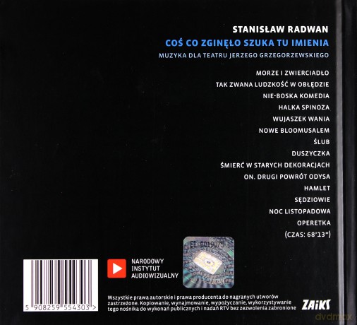 Stanisław Radwan: Coś co zginęło szuka tu imienia. Muzyka dla Teatru Jerzego Grzegorzewskiego (digibook) [CD]