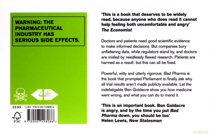 Bad Pharma: How Medicine is Broken, and How We Can Fix It (CAHIERS EDIFA) - Ben Goldacre [KSIĄŻKA]