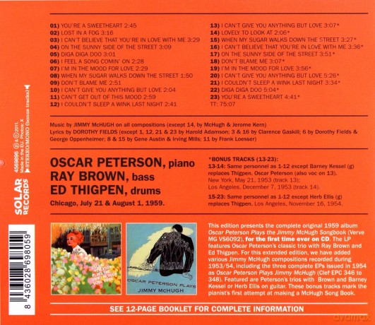 Oscar Peterson: Plays The Jimmy McHugh Songbook + Bonus Tracks [CD]