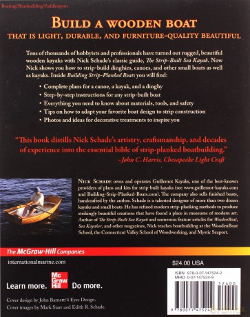 Building Strip-Planked Boats: With Complete Plans and Instructions for a Dinghy, a Canoe, and a Kayak You Can Build - Nick Schade [KSIĄŻKA]