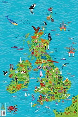 Children's Wall Map of the United Kingdom and Ireland [KSIĄŻKA]