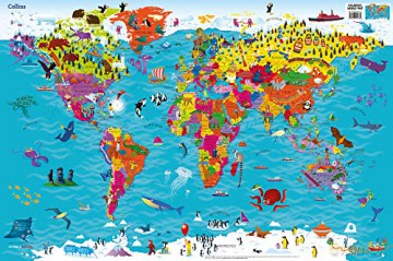 Collins Children's World Wall Map: An illustrated poster for your wall: 12 (Collins Children's Poster)
