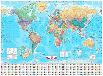 Collins World Wall Paper Map [KSIĄŻKA]
