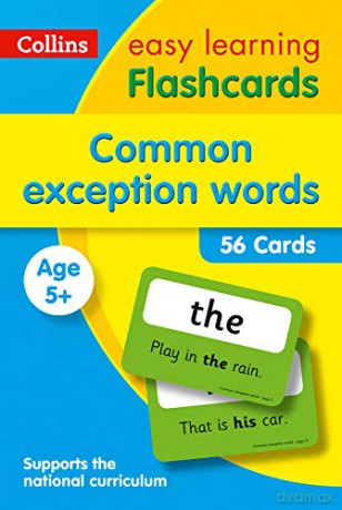 Common Exception Words Flashcards: KS1 English Home Learning and School Resources from the Publisher of Revision Practice Guides, Workbooks, and Activities. (Collins Easy Learning KS1) [KSIĄŻKA]