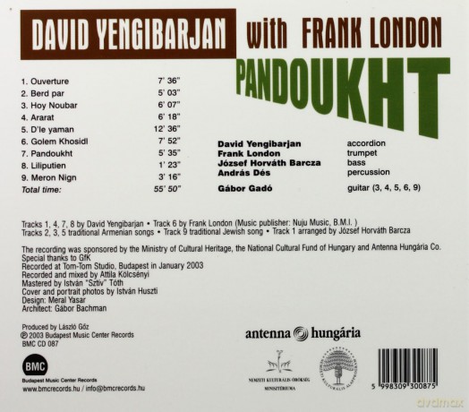 David Yengibarjan, Frank London: Pandoukht [CD]