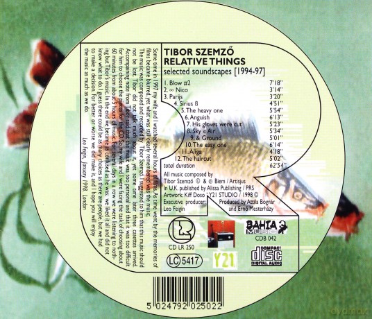 Tibor Szemzo: Relative Things [CD]