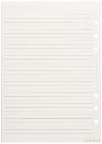 Filofax A5 Ruled Notepaper - White [KSIĄŻKA]