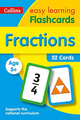 Fractions Flashcards: KS1 Maths Home Learning and School Resources from the Publisher of Revision Practice Guides, Workbooks, and Activities. (Collins Easy Learning KS1) [KSIĄŻKA]